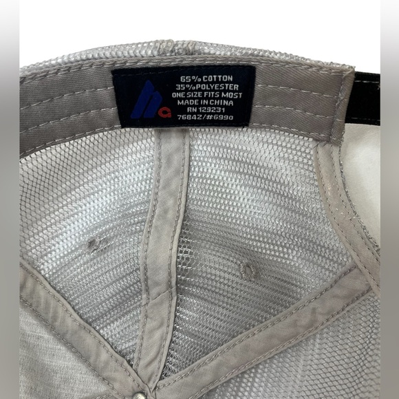 Texas Elite Ball Cap Distressed Strapback Spacecity Gray Mesh Trucker Adjustable - Picture 6 of 9